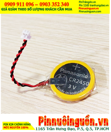 CMOS battery Panasonic CR2450 lithium 3V with plug /in stock available for shipping