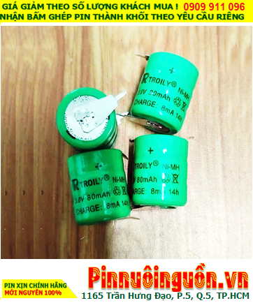 NiMh 3/V80H (3.6v-80mAh Rechargeable Battery ) for Alarm