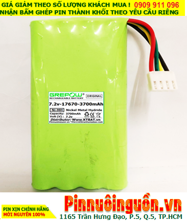 NiMh 7.2v-17670-3700mAh Rechargeable Battery Pack