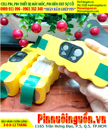 Pin sạc 14.4v-3000mAh, Pin iRobot Roomba 14.4v14.4v-3000mAh, Nhận đóng pin iRobot 14.4v-3000mAh