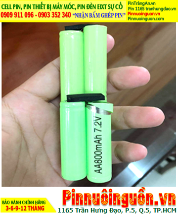 Pin sạc 7.2v-2700mAh, Pin chổi đa năng 7.2v-2700mAh, Nhận đóng pin chổi đa năng 7.2v-2700mAh (NiMh 7.2v-2.7Ah)