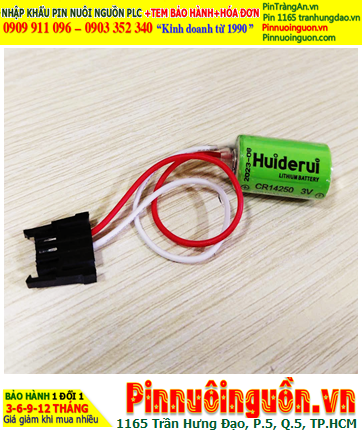 Huiderui CR14250 (Zắc Mitsu), Pin nuôi nguồn PLC Huiderui CR14250 lithium 3v 1/2AA 800mAh chính hãng