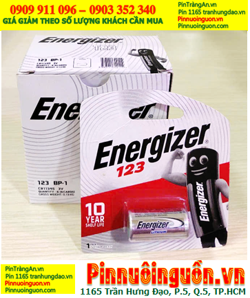 COMBO MUA 01 Hộp 6Vỉ Pin Energizer CR123A, CR17345 Lithium 3v _Giá chỉ 510.000đ/Hộp