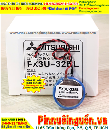 Mitsubishi FX3U-32BL; Pin nuôi nguồn Mitsubishi FX3U-32BL lithium 3v chính hãng, Xuất xứ NHẬT