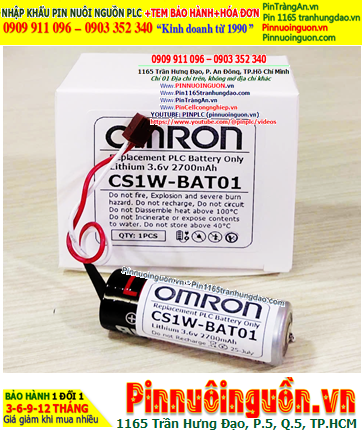 Omron CS1W-BAT01; Pin nuôi nguồn Omron CS1W-BAT01 lithium 3.6v A 2700mAh, Xuất xứ Nhật