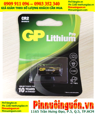 Pin GP CR2P _Pin CR15H270; Pin 3v Lithium GP CR2P-2GSBC1 dòng PRO chính hãng (Vỉ 01viên)