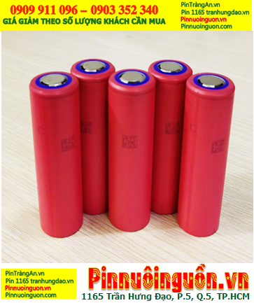Cell pin máy khoan Máy bắt vít _Pin sạc Lithium 3.7v Sanyo NCR18650GA 3350mAh dòng xả 10A
