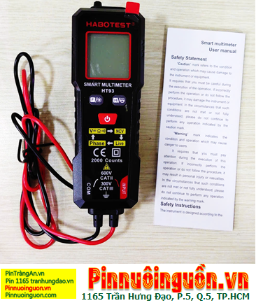 Habotest HT93, Máy Test Pin Máy đo điện trở 2000Ω/20KΩ/200KΩ/2MΩ/20MΩ chính hãng