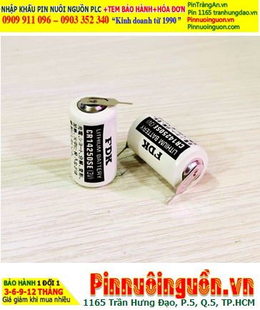 FDK CR14250SE (chân thép 2 chấu); Pin nuôi nguồn PLC FDK CR14250SE 1/2AA 900mAh, Xuất xứ NHẬT