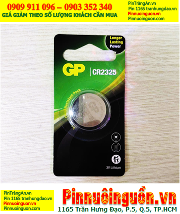 GP CR2325, Pin 3v lithium GP CR2325 Long Lasting Power chính hãng (Vỉ 01viên)