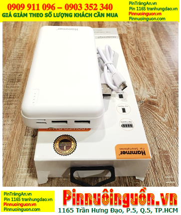 Hammer HQ7 (VỎ TRẮNG), Pin sạc dự phòng Hammer HQ7 chuẩn 20 000mAh |TẠM HẾT HÀNG