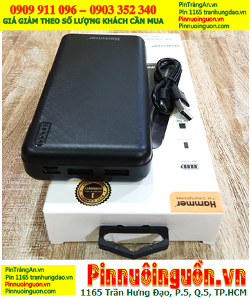 Hammer HQ7 (VỎ ĐEN), Pin sạc dự phòng Hammer HQ7 chuẩn 20 000mAh |TẠM HẾT HÀNG
