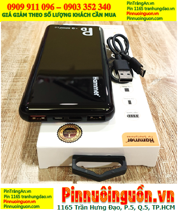 Hammer HP1 (VỎ ĐEN), Pin sạc dự phòng Hammer HP1 chuẩn 10 000mAh |TẠM HẾT HÀNG