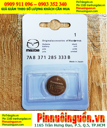 MAZDA CR2025; Pin Remote Ôtô MAZDA CR2025 lithium 3v (20mm x 2.5mm) chính hãng |Giá cho vỉ 1 viên