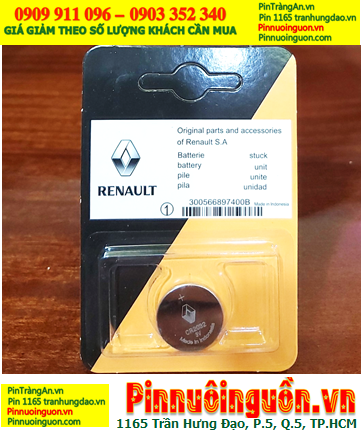 RENAULT CR2032, Pin Remote Ôtô RENAULT CR2032 lithium 3v chính hãng /Vỉ 1viên