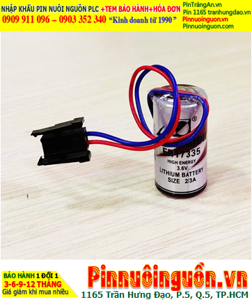 Sunmoon ER17335 (Zắc Mitsu) _Pin nuôi nguồn PLC Sunmoon ER17335 lithium 3.6v 2/3A 2100mAh