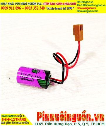 Tadiran SL-350 (Zắc JEA 2.54); Pin nuôi nguồn PLC Tadiran SL-350 lithium 3.6v 1/2AA 1200mAh chính hãng