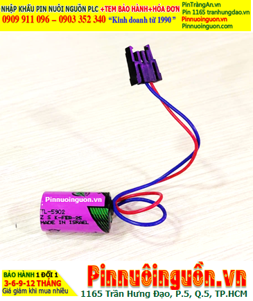 Tadiran TL-5902 (Zắc Mitsu); Pin nuôi nguồn Tadiran TL-5902 lithium 3.6v 1/2AA 1200mAh _Xuất xứ Israel