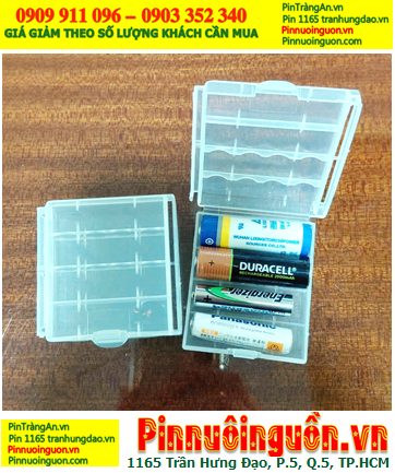 BOX4, Hộp chứa đựng bảo quản 2-4 pin AA, AA  BOX Hộp màu trắng |CÒN HÀNG
