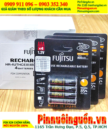 COMBO 01hộp 10vỉ=40viên Pin sạc AAA950mAh 1.2v Fujitsu HR-4UTHCEX(4B) NHẬT _Giá chỉ 3.290.000đ/HỘP