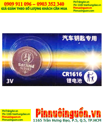 Philips CR1616; Pin 3v lithium Philips CR1616P5BC/93 nội địa Trung chính hãng