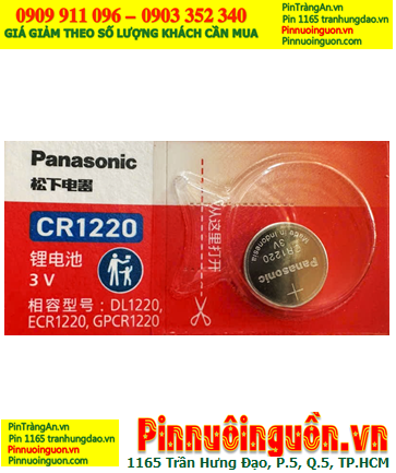 Panasonic CR1220; Pin 3v lithium Panasonic CR1220 nội địa Trung (MẪU MỚI)