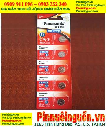 COMBO 1vỉ=5viên Pin Panasonic CR1220 lithium 3v Nội địa Trung  _Giá 95.000đ/ vỉ