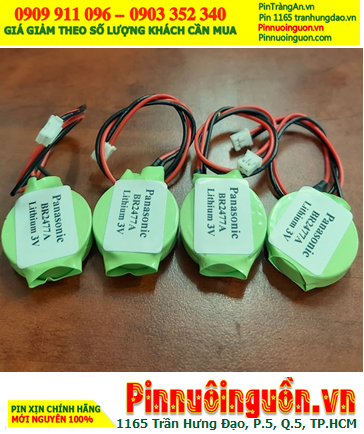 Panasonic BR2477A; Pin CMOS lithium 3v Panasonic BR2477A (chịu nhiệt cao 125°C), Xuất xứ Indonesia