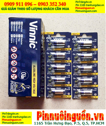 COMBO 01hộp 8vỉ=40viên Pin Vinnic 10A L1022F 9v Alkaline _Giá chỉ 659.000đ/ Hộp 40viên