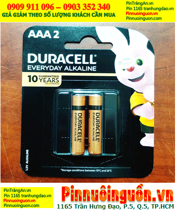 Duracell MN2400-LR03, Pin AAA Duracell MN2400-LR03 Everyday Alkaline 1.5v /Loại vỉ 2viên