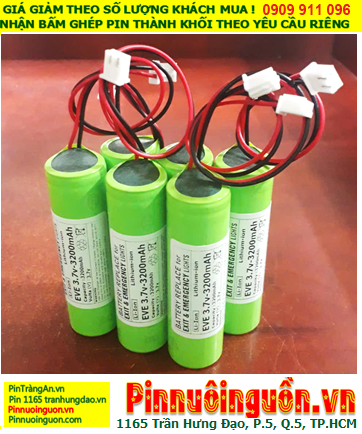 EVE INR18650/33V Zắc cắm - Pin sạc 3.7v lithium Li-ion 3200mAh, Dòng Xả Discharge 10A) chính hãng