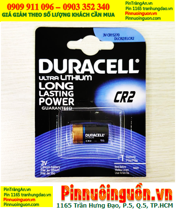 Pin máy ảnh kỹ thuật số 3v lithium Duracell CR2 /CR15H270 chính hãng, Xuất xứ Mỹ (Vỉ 01viên)