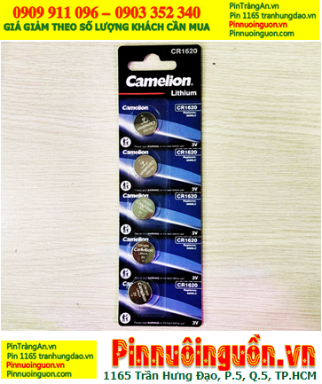 COMBO mua 01vỉ=5viên Pin 3v Lithium Camelion CR1620 chính hãng _Giá chỉ 48.000/ vỉ 05viên