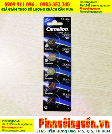 COMBO mua 01vỉ=5viên Pin 3v Lithium Camelion CR1616 chính hãng _Giá chỉ 48.000/ vỉ 05viên