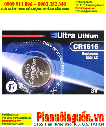 Camelion CR1616, Pin 3v Camelion CR1616 Ultra Lithium (16mm x 1.6mm) chính hãng