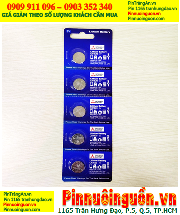 COMBO mua 01vỉ = 5viên Pin 3v lithium Mitsubishi CR1620E Lithium 3v 80mAh chính hãng