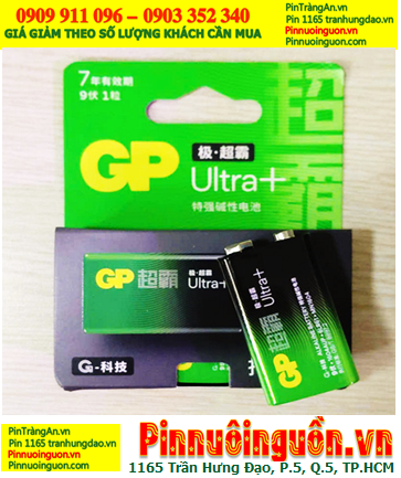 GP Ultra 1604AUP 6LR61, Pin 9v Alkaline GP Ultra 1604AUP 6LR61 MN1604 chính hãng, MẪU MỚI