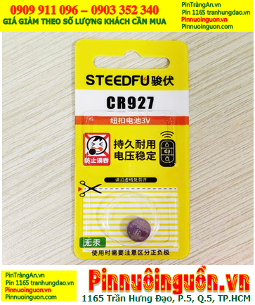 STEEDFU CR927, Pin 3v lithium STEEDFU CR-927/1B (9.5mm x 2.7mm) chính hãng (Vỉ Loại 01 viên)