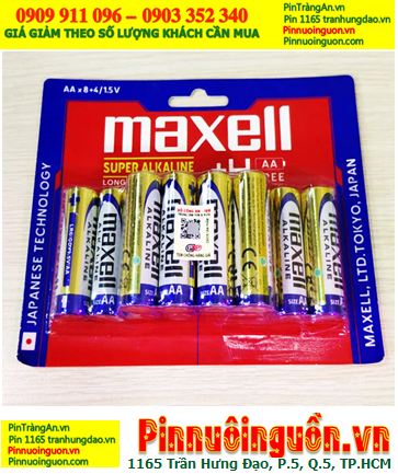 Maxell LR6(GD), Pin AA 1.5v Super Alkaline Maxell LR6(GD) chính hãng (Loại vỉ 12viên)