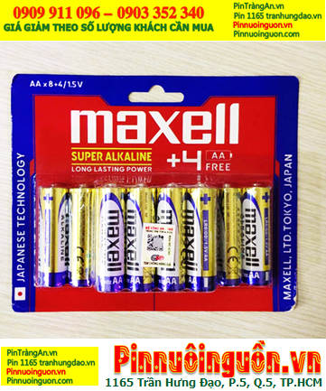 Pin Maxell LR6(GD) Vỉ 12viên, Pin AA 1.5v Super Alkaline Maxell LR6(GD) chính hãng (Loại vỉ 12viên)