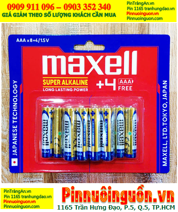 Maxell LR03(GD), Pin AA 1.5v Super Alkaline Maxell LR03(GD) chính hãng (Loại vỉ 12viên)