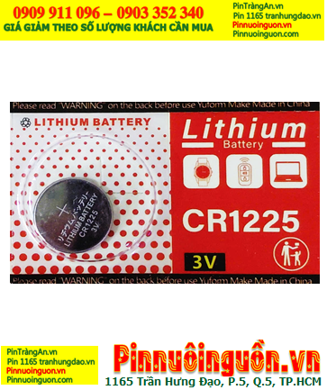 Eunicell CR1225, Pin Eunicell CR1225 Lithium 3V Manganese Dioxide (Li-Mn02) chính hãng