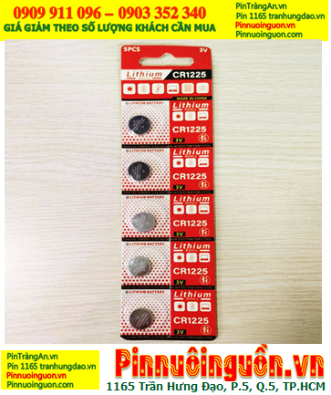 COMBO mua 01vỉ = 05viên Pin 3v Lithium Eunicell CR1225 (12mmx2.5mm) chính hãng