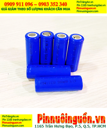 IFR14330, Pin sạc 3.2v LifePO4 Pin Lithium-iOn Phosphate IFR14330 500mAh /Nhận bấm ghép pin