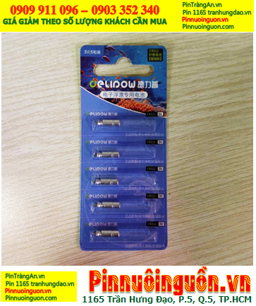 COMBO 01vỉ=5viên Pin phao câu cá CR311, Pin phao câu đêm Delipow CR311 lithium 3v
