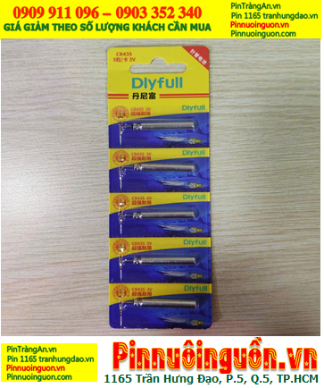 COMBO 01vỉ=5viên Pin phao câu cá CR435, Pin phao câu đêm Dyfull CR435 lithium 3v