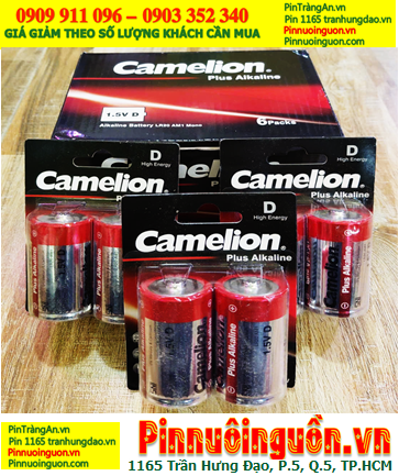 COMBO 01hộp (6vỉ=12viên) Pin D 1.5v Plus Alkaline Camelion LR20 (Vỉ đỏ) chính hãng _Giá chỉ 522.000/Hộp