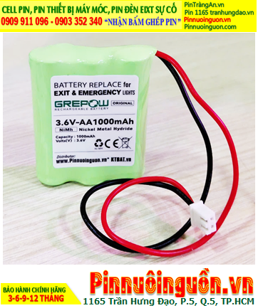 Pin Paragon 3.6v-AA1000mAh, Pin đèn Exit thoát hiểm 3.6v-AA1000mAh, Pin đèn sự cố khẩn cấp 3.6v-AA1000mAh