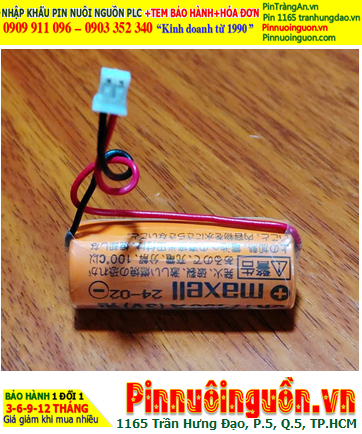 Maxell CR17450A (Zắc trắng); Pin nuôi nguồn PLC Maxell CR17450A lithium 3v 2600mAh, Xuất xứ NHẬT