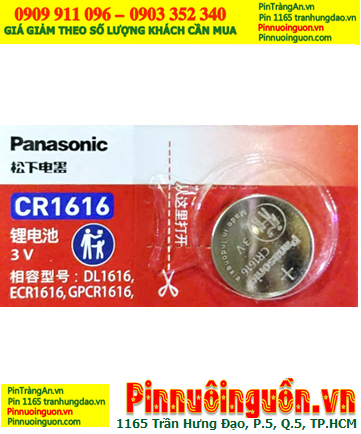 Panasonic CR1616, Pin 3v lithium Panasonic CR-1616CW/5B nội địa Trung, X.xứ Indonesia